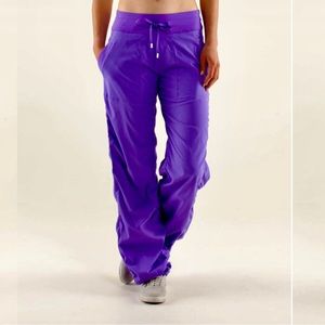 Lululemon Dance Street to Studio Pants Wide Leg Power Purple Size 6 Unlined